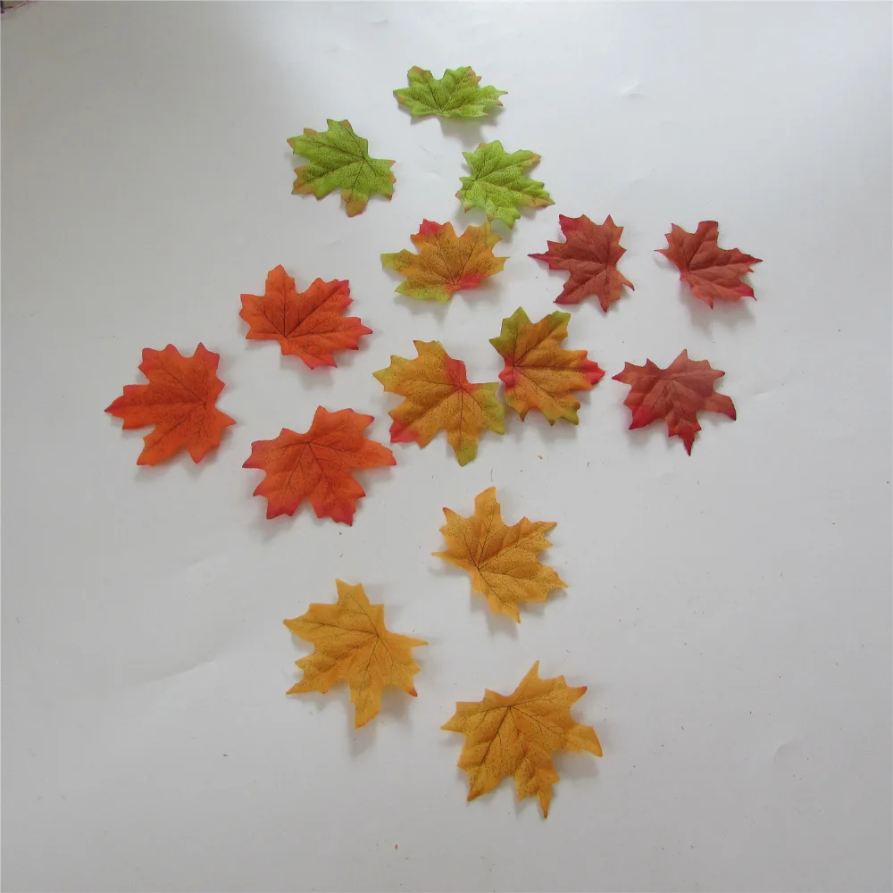 

1package sell High Simulation Scenarios Falling Artificial Silk Flower Artificial Leaves Home Decor Simulation Maple Leaf