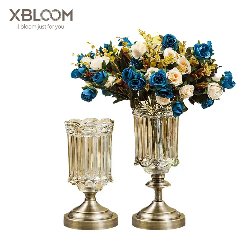 Luxury Crystal Kaleidoscope Glass Vase Flower Pot Model Room