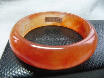 

shitou 0063 FINE Chinese Orange Jade Smooth Bangle / Size:59mm