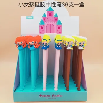 

36pcs/lot creative kawaii Princess Silicone Gel Pen unisex pen Roller ball pens office students supplies promotion gift