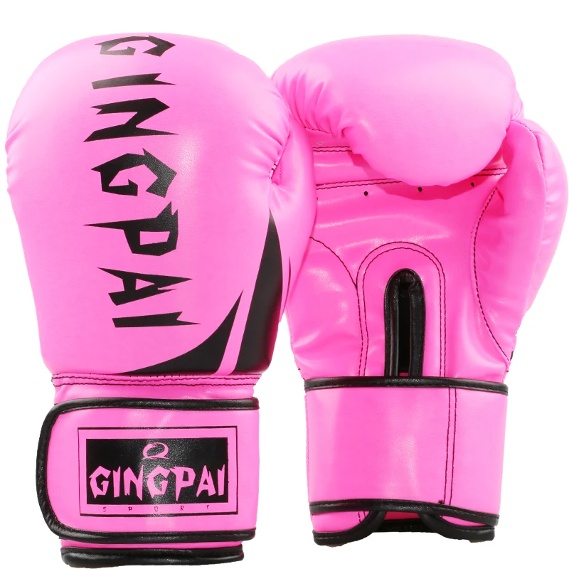 Good Quality Pink adult kick boxing gloves muay thai luva de boxe