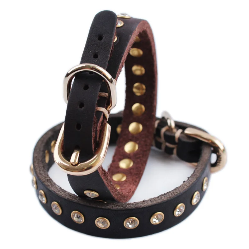 Adjustable Leather Dog Collar Boutique LittlePuppy
