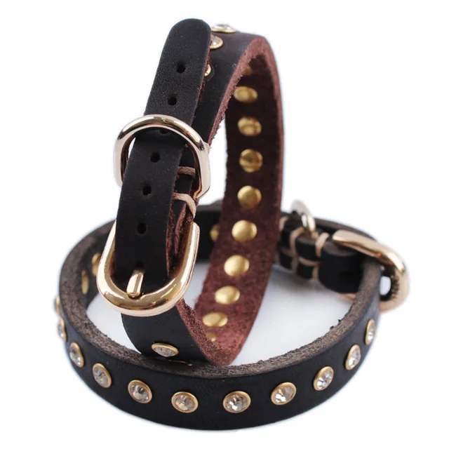 Adjustable Leather Dog Collar Boutique LittlePuppy