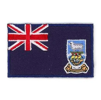 

2.5" Falkland Islands Embroider Patches merrow&flat broder iron on backing free shipping by Post