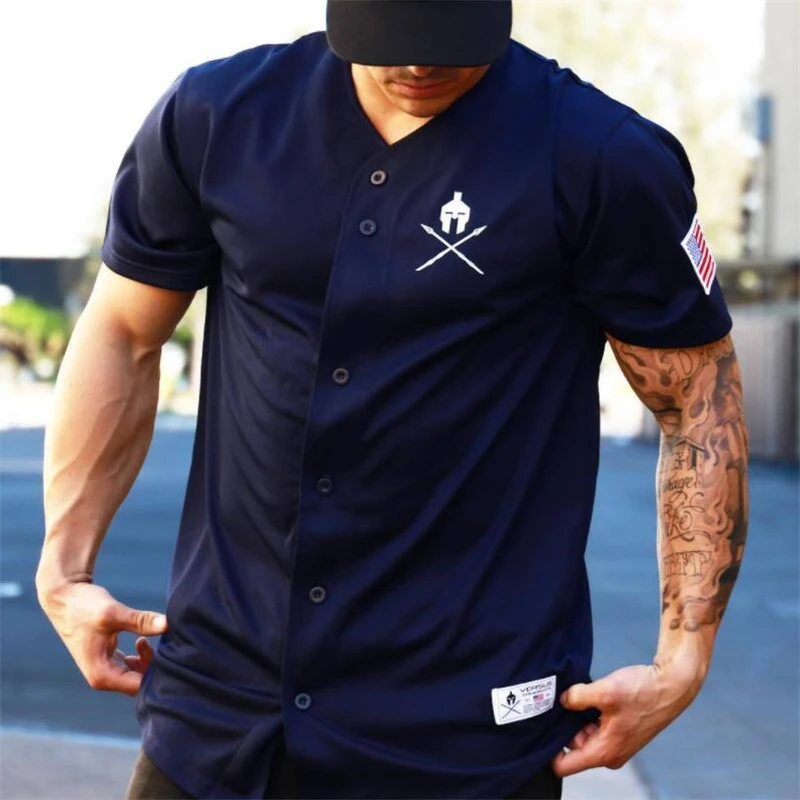 

2019 Men's Baseball Jersey New Arrival Cropped Tee Men T-shirts Short Sleeve Tshirt Sportswear