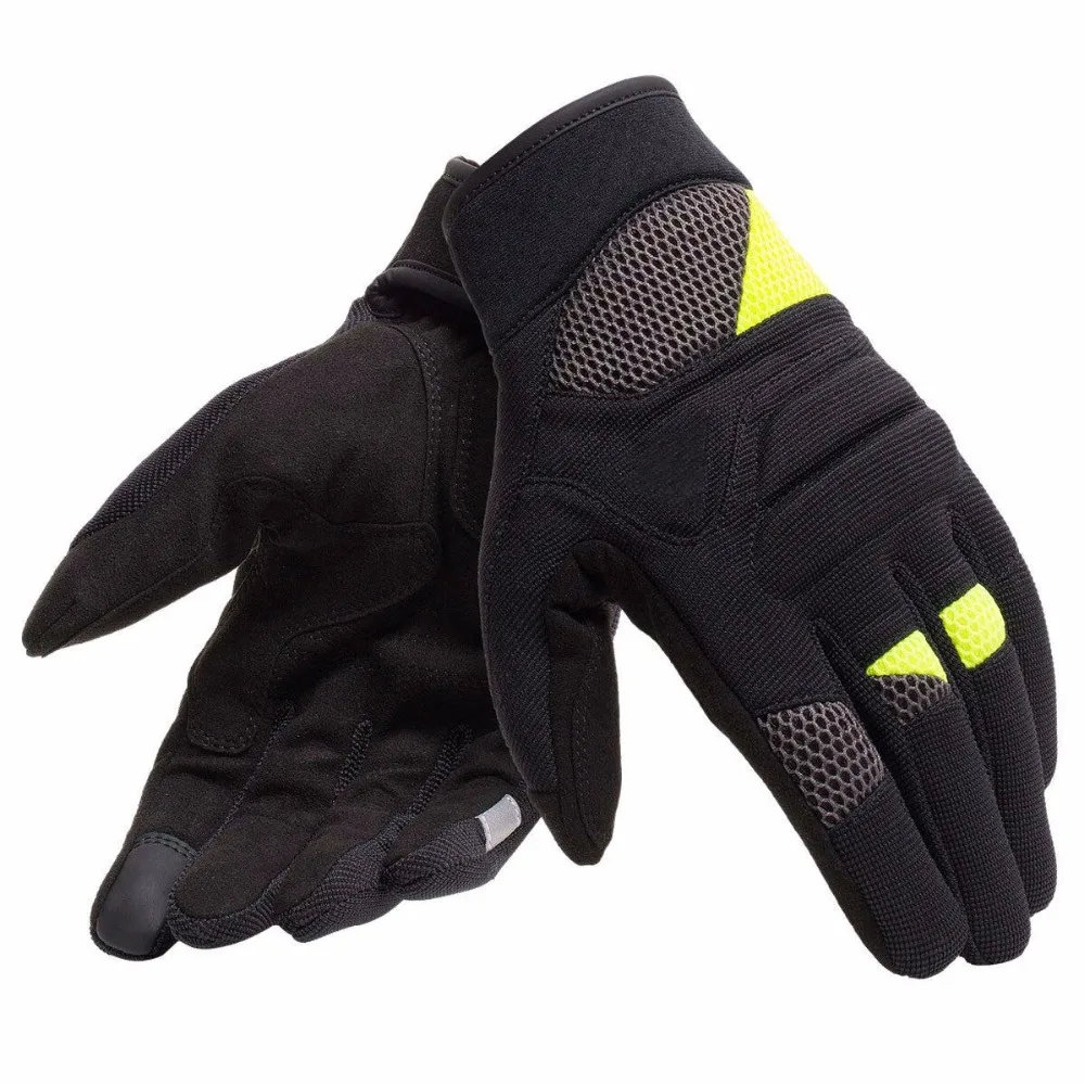 Новинка Dain Fogal вентилируемые мотоциклетные перчатки черный/Флюоресцентный гоночный Спорт езда короткие рукавицы