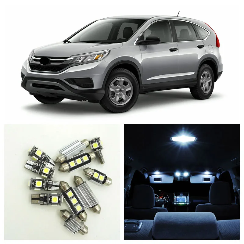 Us 8 81 37 Off 8pcs White Car Led Light Bulbs Interior Package Kit For 2013 2014 2015 Honda Cr V Map Dome Trunk License Plate Lamp In Signal Lamp