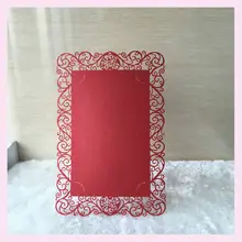 Стиль романтическое приглашение на свадьбу карты 50 шт./лот пользовательские буквы вырезанные лазером цветы& Сердце свадьба/день рождения карты