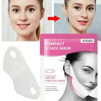 

Women Cheek Face Mask V Face Lifting Slimming Smooth Wrinkles Cream Face Neck Lift Up Peel-off Masks Bandage Skin Care Freeship