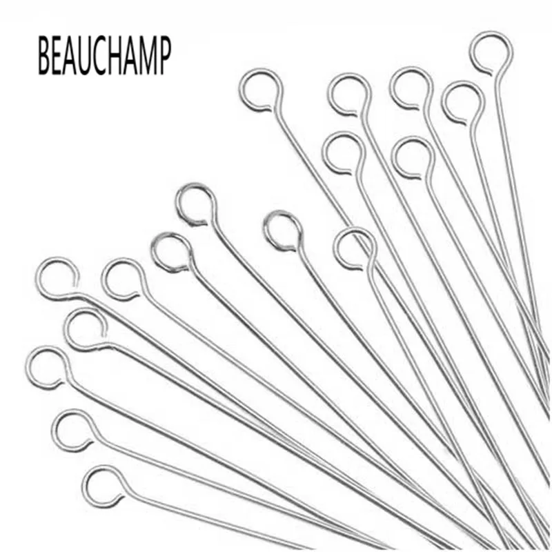 

BEAUCHAMP 20-60mm Head Pins Eye Pin Jewelry Making Studs Beads Needles Tassel Earrings Filigree Crimps Choker Necklace Charm