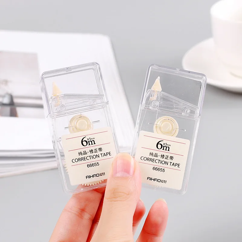 

7m Creative Stationery Simple Transparent Correction Tape Material Escolar Altered Tape Office School Supplies