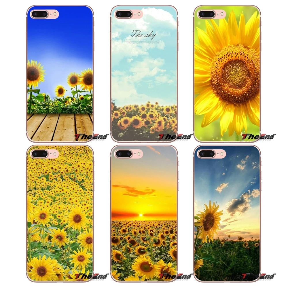 

For Huawei G7 G8 P7 P8 P9 Lite Honor 4C 5X 5C 6X Mate 7 8 9 Y3 Y5 Y6 II 2 Pro 2017 sweet Sunflower flower Cell Phone Shell Cover