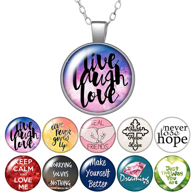 Цепочка с подвеской в виде надписи Keep calm and Love 25 мм | Украшения и аксессуары