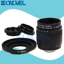 Фуцзянь 35 мм F1.7 CC ТВ кино объектив+ C крепление+ макро кольцо для Canon EOS M M2 M3 M5 M6 M10 M100 беззеркальная камера