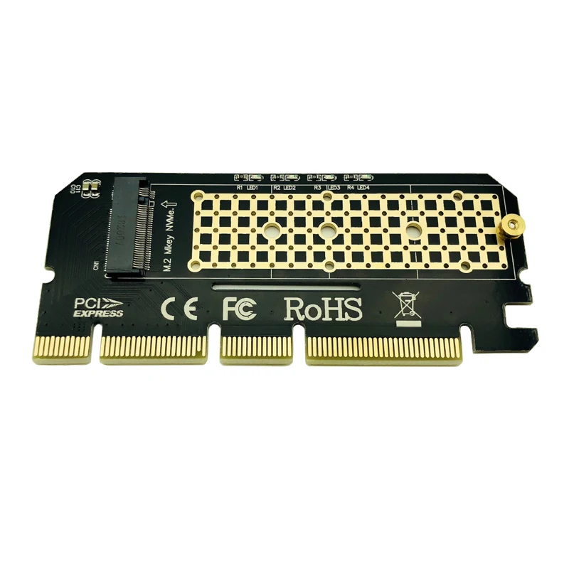 Адаптер PCIE M2 PCI Express E 3 0 X4 X8 X16 до M.2 NGFF M Соединитель в форме ключа Nvme радиатор SSD