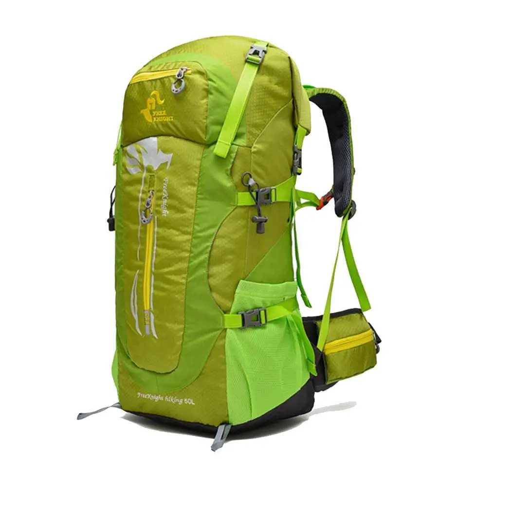 

Unisex Outdoor Camping Hiking Travelling Waterproof Zipper Climbing All Seasons 50L Large Capacity Backpack
