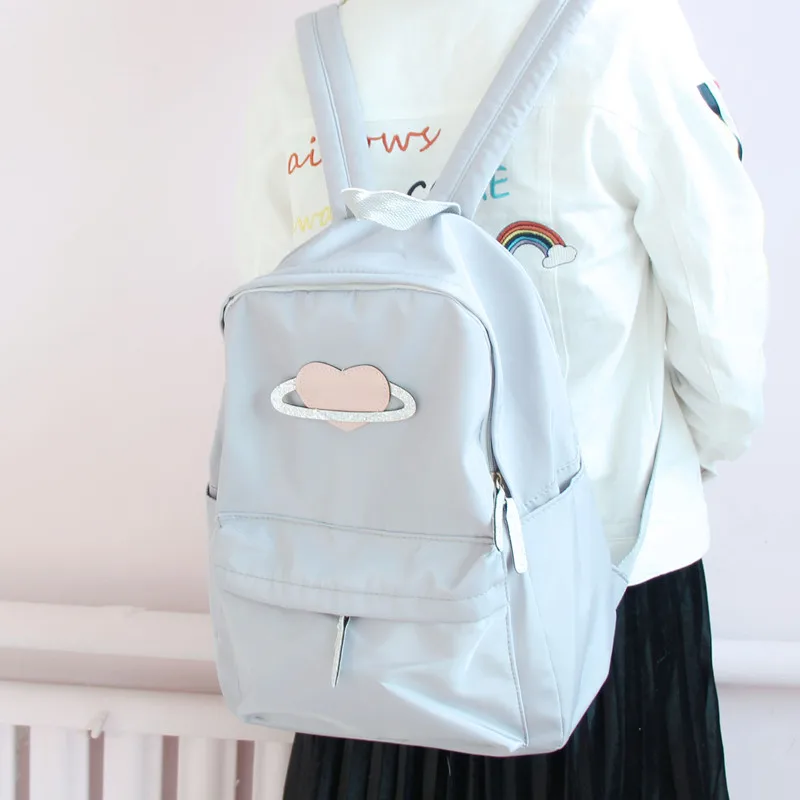 

Backpack female canvas Korean version of the fresh college student girl Japanese Harajuku leisure travel large capacity backpack