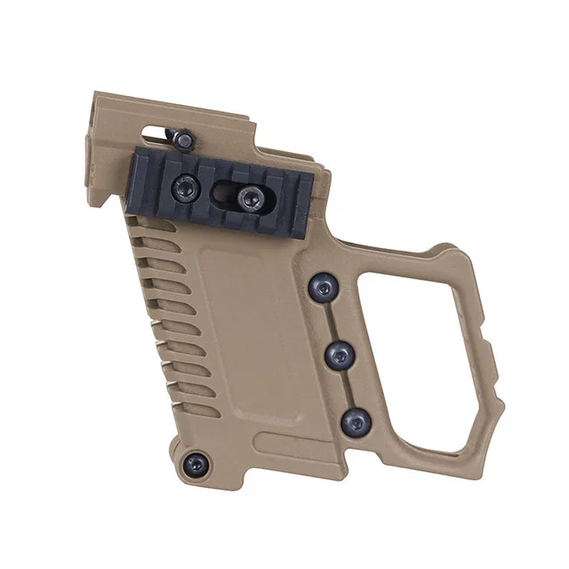 ABS пистолетный Карабин Комплект Крепление ж/рельсовая панель для WE/Marui G17 G18 G19 GBB серии совместим с ТМ/мы журнал принадлежности для охоты - Цвет: Tan