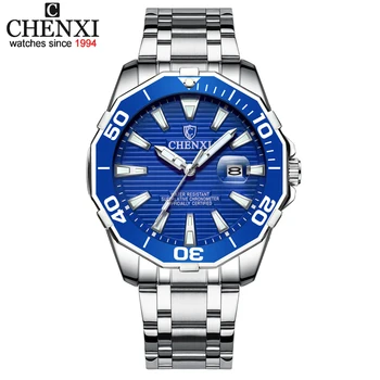 

Top CHENXI Men's Military Watches Male Brand Luxury Quartz Watch Men Blue Wristwatches Business Man Clock Relogio Masculino