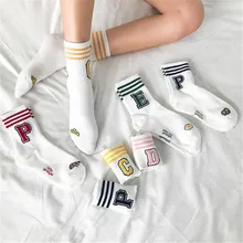 Горячая Распродажа, ulzzang носки для женщин, хлопковые удобные полосатые цветные носки в стиле Харадзюку