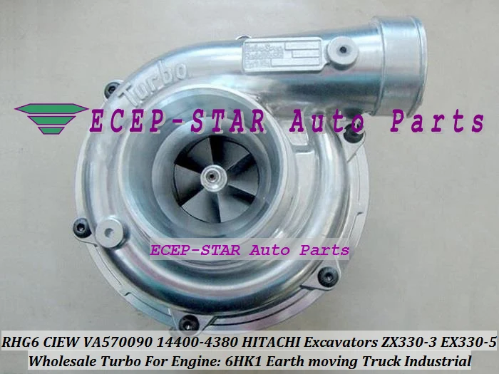 Турбокомпрессор RHG6 CIEW VA570090 114400-4380 для HITACHI экскаватора ISUZU землеройная ZX330-3 ZX350