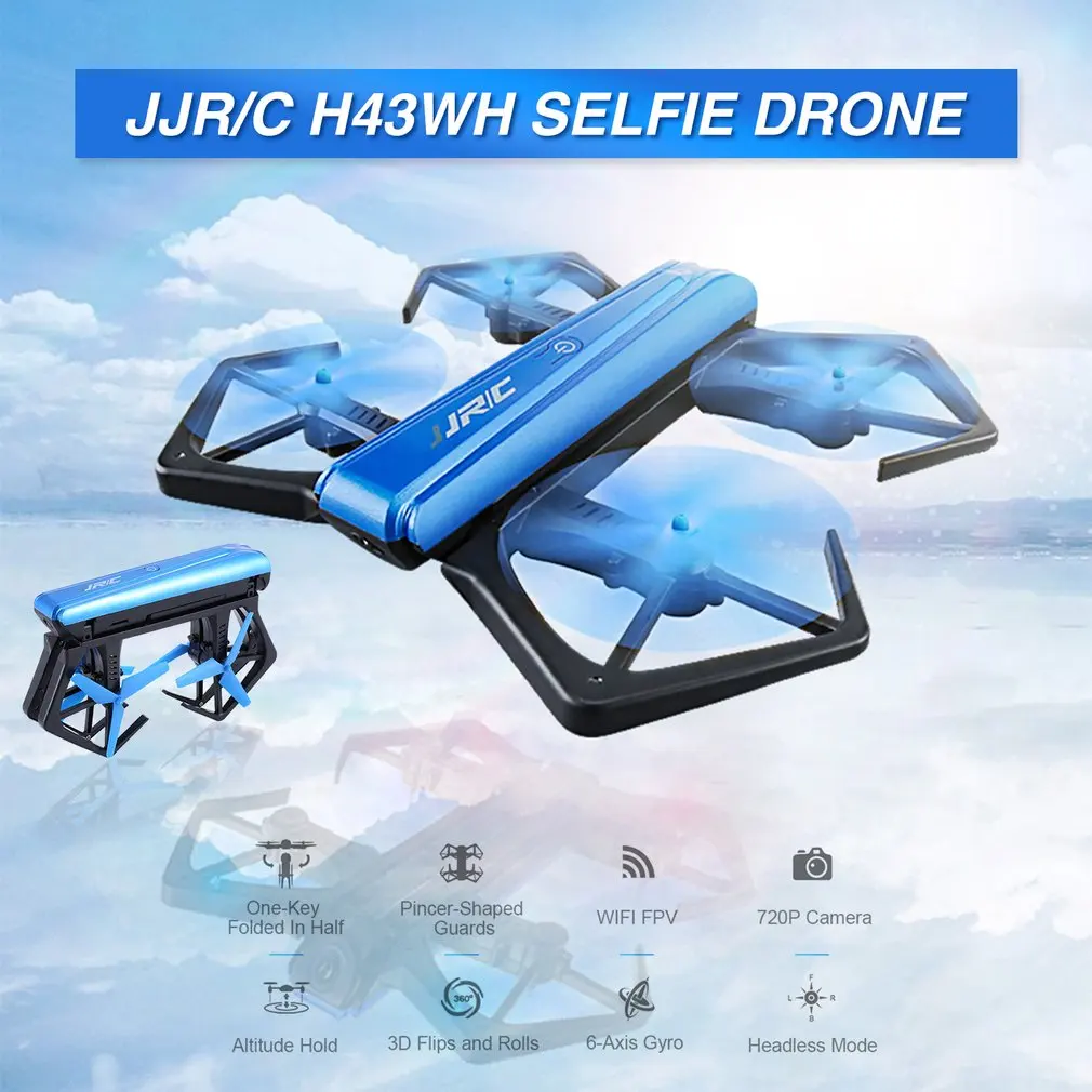 JJR/C H43WH WI-FI FPV 720P HD Камера Дрон само-таймер квадкоптер складной G-sensor Мини RC селфи дрона квадрокоптера