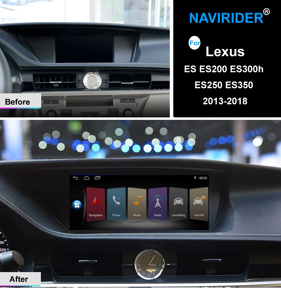 

quad core Android 7.1 Car multimedia head unit touch screen stereo gps navi For Lexus ES ES200 ES300h ES250 ES350 2013-2018