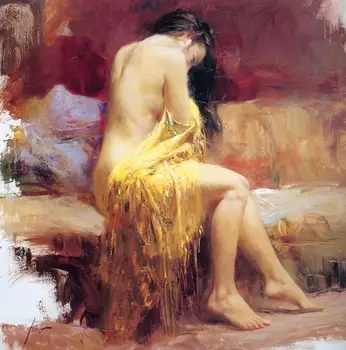 

Impression Red Canvas Wall Art Large Canvas Office Background High Quality Sexy Nude Hand Painted Oil Paintings Gentleness