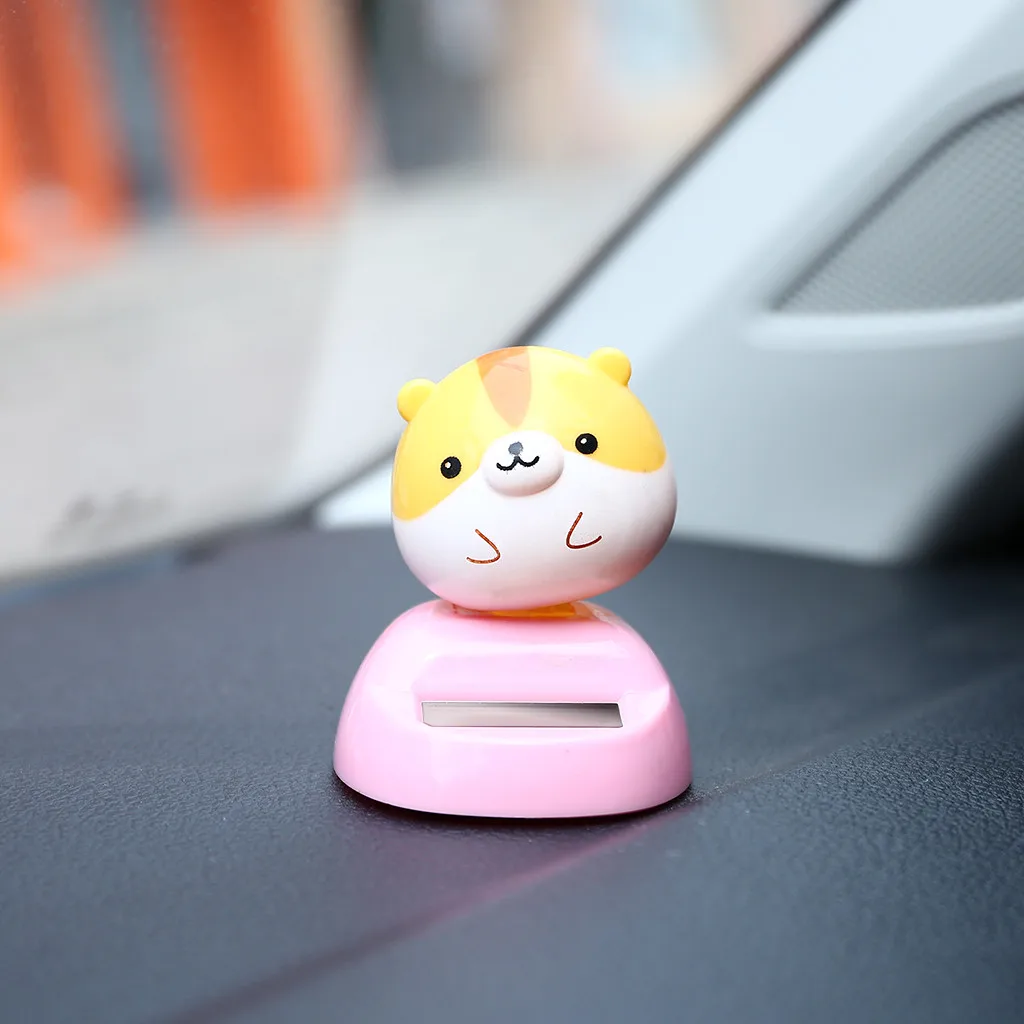 

Adorable Cute New Hot Solar Powered Little Chicken Dancing Animal Animated Bobble Dancer Toy Car Decoration 5.4