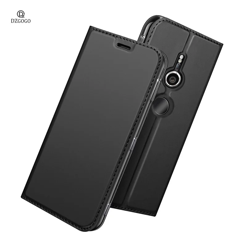 

DZgogo For Sony Xperia XZ2 Case Luxury PU Leather Cases Magnetic Stand Flip Card Slot Cover Case For Sony Xperia XZ2 Phone Shell