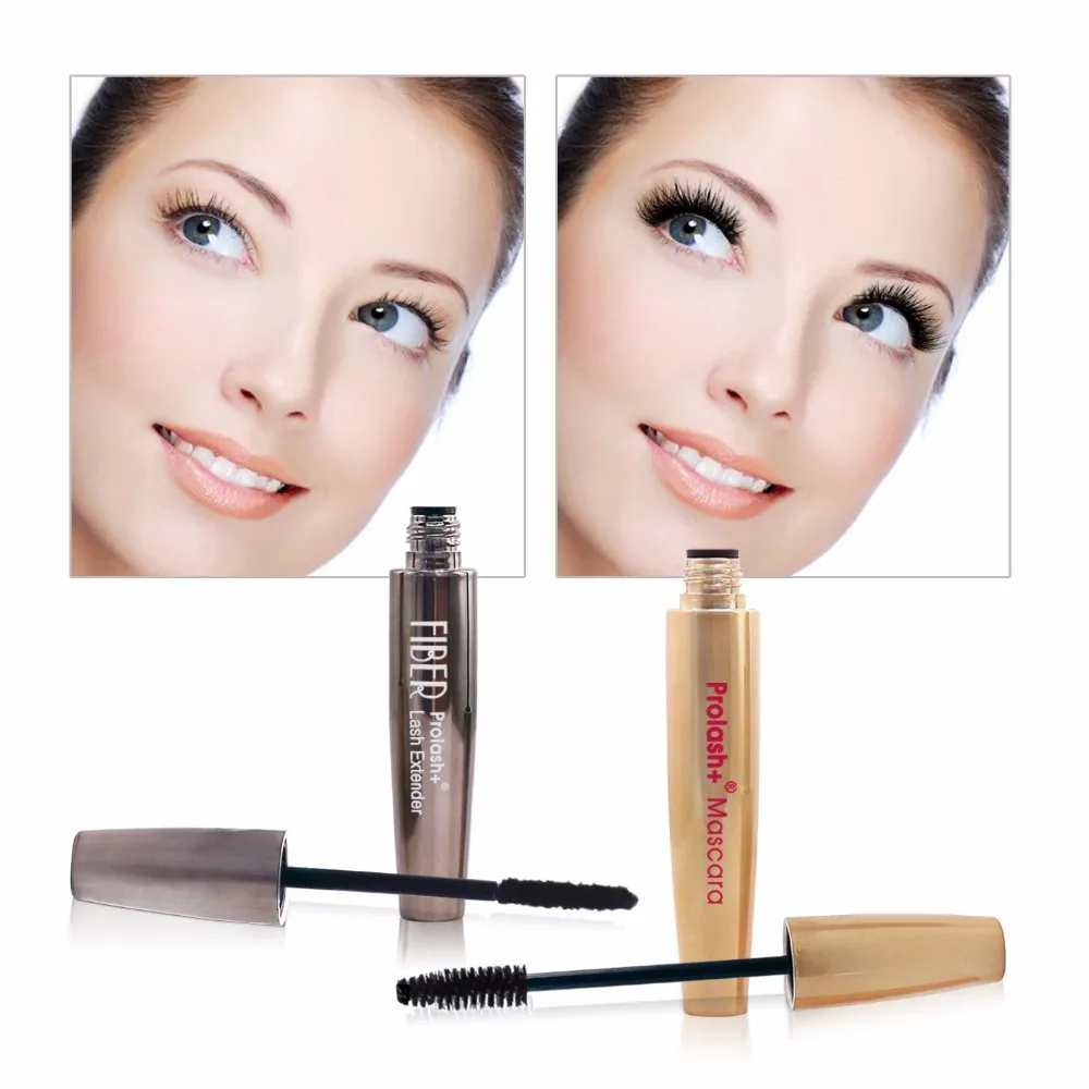 Prolash 2Pcs/Set 3D Fiber Mascara Set Eyelashes Extension Waterproof