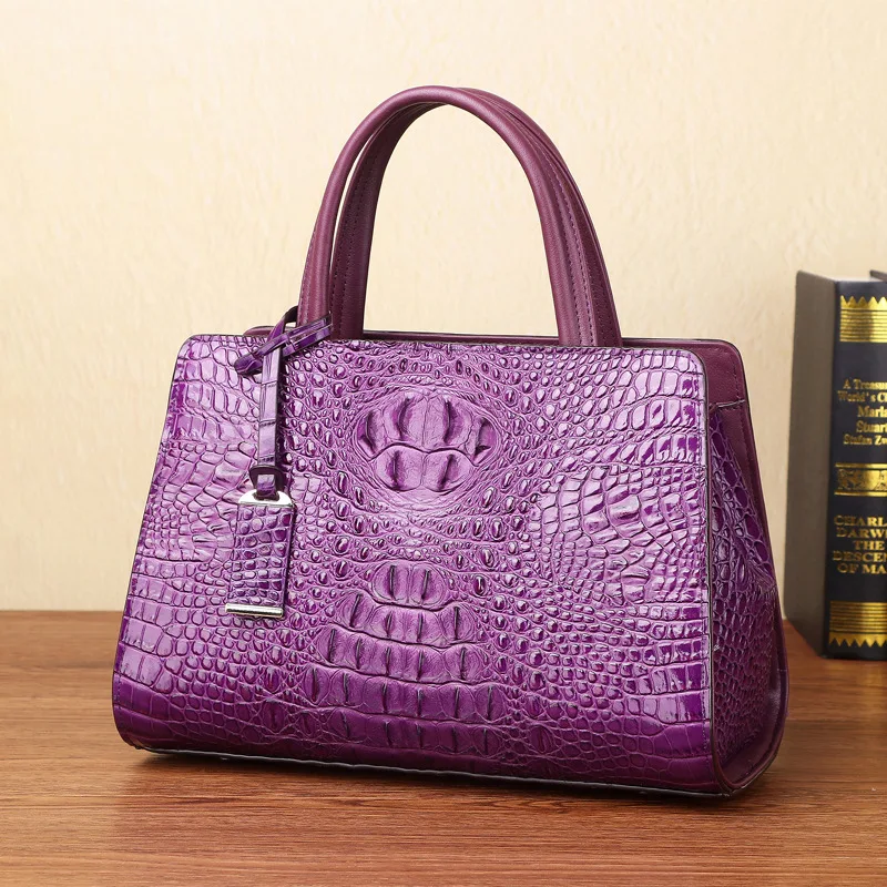 

ICEV New Simple European Fashion High Quality Genuine Leather Bags Handbags Women Famous Brands Alligator Women Leather Handbags