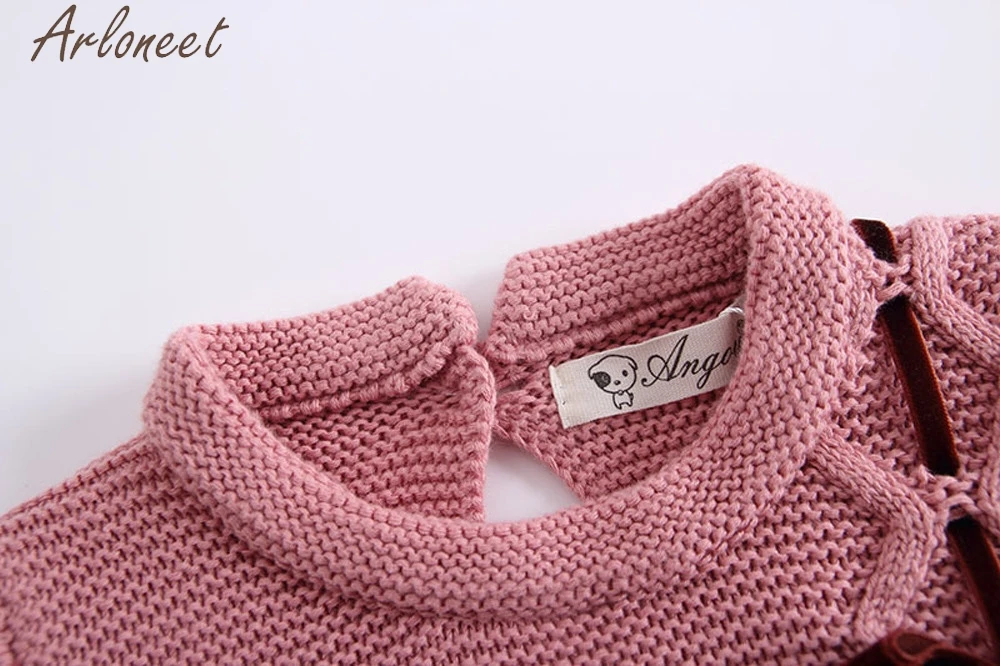 ARLONEET Infant Newborn Baby Boys Girls Outfits Solid baby girl clothes newborn baby girl clothes 0-3 months Knit Romper