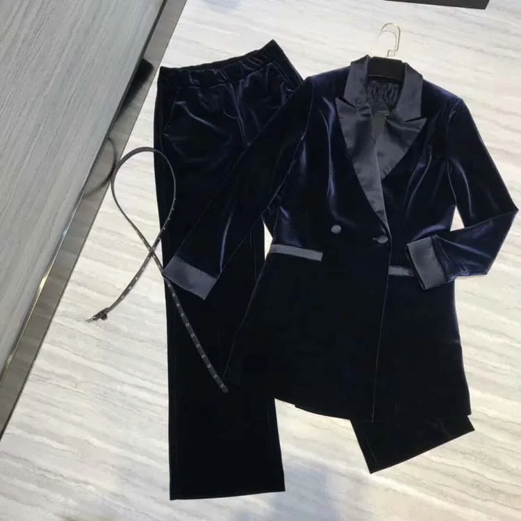 

Women 2018 fashion coat+pants suit 3colors at180748