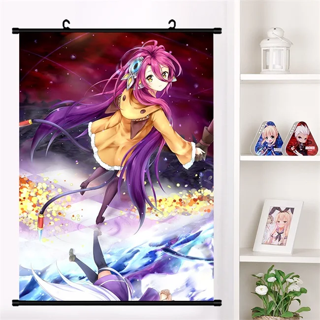 Японское аниме No Game No Life Sora shero Shuvi Dola настенный свиток Фреска плакат Настенные подвесные плакаты коллекция домашнего декора искусство - Цвет: K