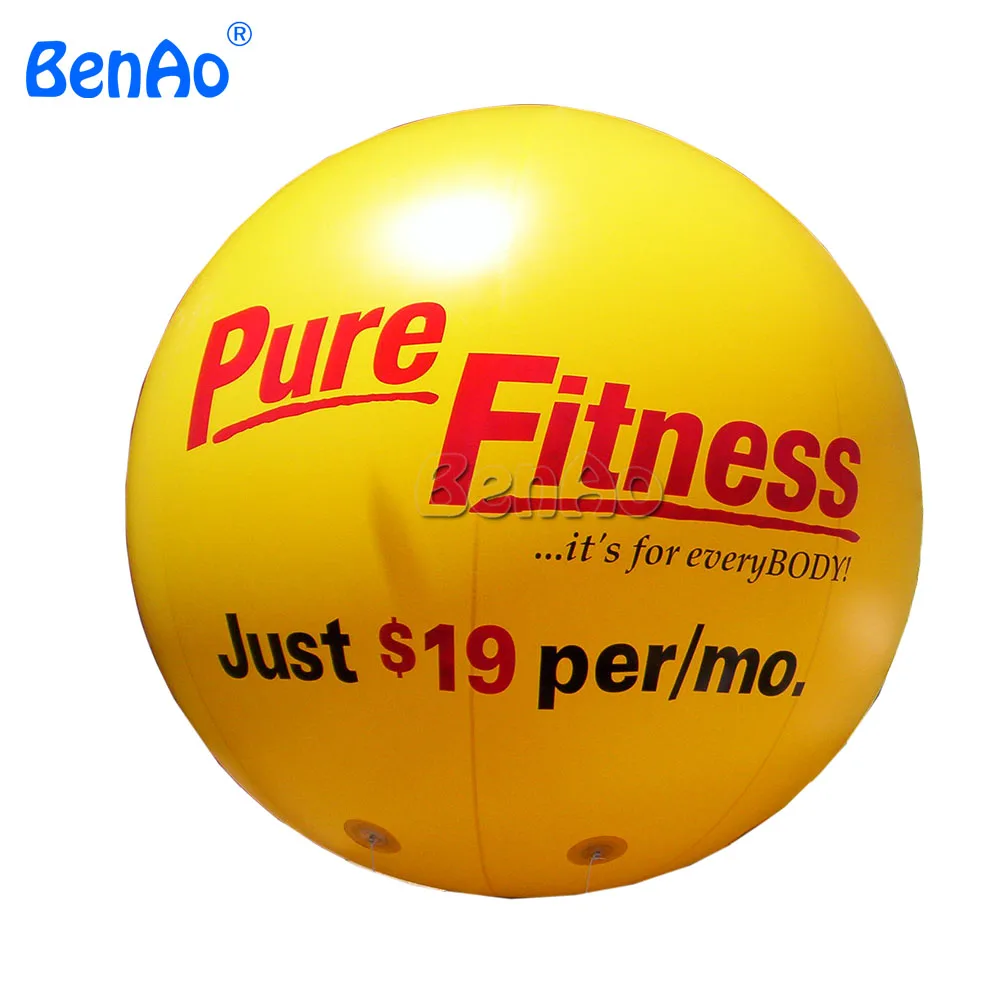 

AO079 BENAO Free shipping 10ft Advertising inflatable sky helium balloon/Custom Cheap Inflatable Helium Round Balloon