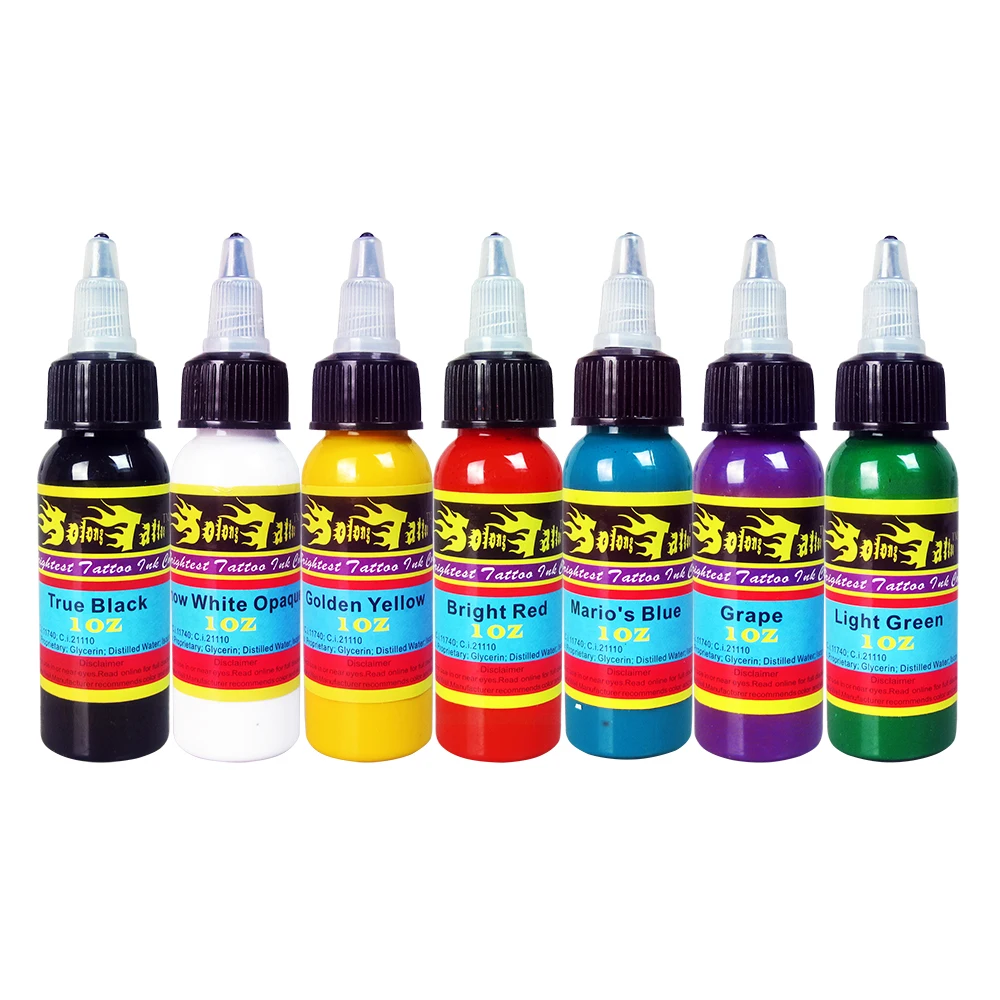 

Charme princesse Tattoo Machine Ink 7 Colors Set 1OZ 30ml/Bottle Tattoo Pigment Kit Permanent Make Up TI301-30-7