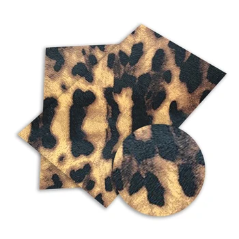 

25cm*34cm Leopard printed leather fabric DIY Sewing Garment HairBow Bags