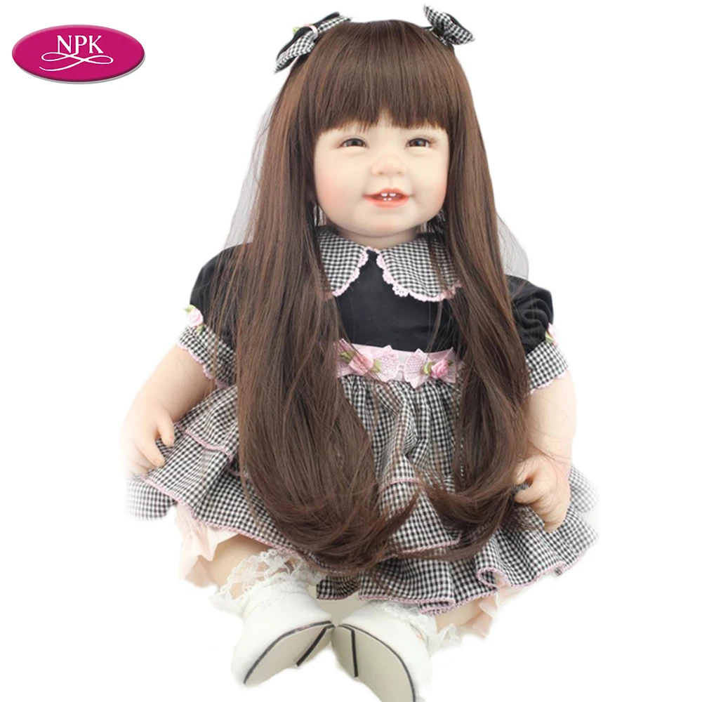

NPK Newborn Babies Doll Reborn Toys Silicone Bebe 55CM Realistic Collectible Dolls Soft Cloth Body Simulator Bonecas Girls Gift