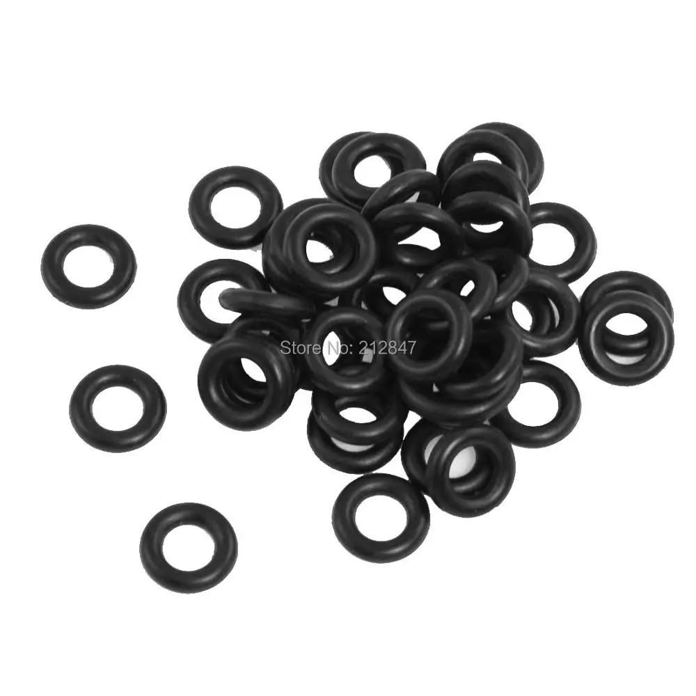 

50 Pcs Flexible Nitrile Rubber O Rings Washers Grommets 4mm x 9mm x 2.5mm