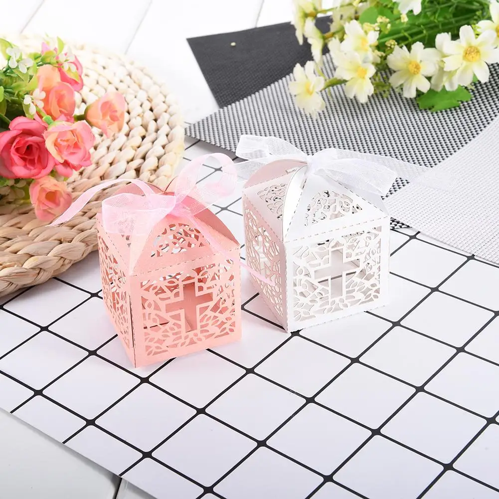 

50PCS Candy Box Hollow Rainbow Paper European Laser Cutting Love Carton Baby Shower Wedding Party Supplies 2019