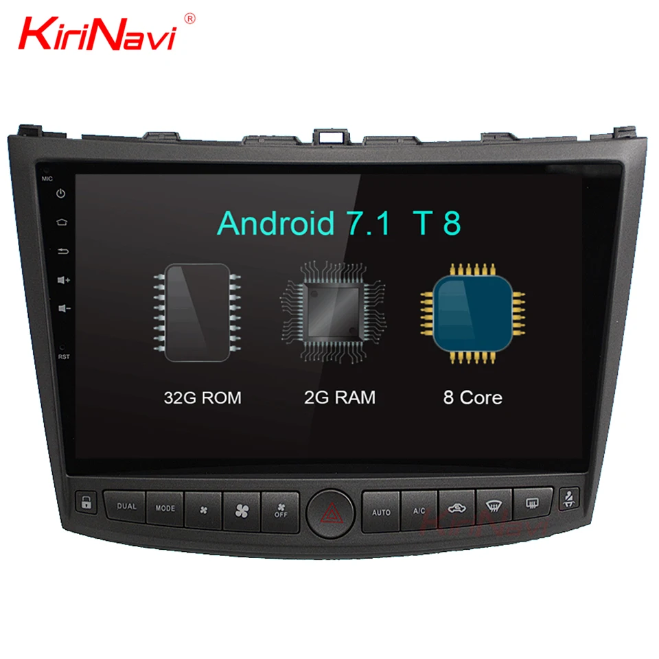 

KiriNavi 10.1" Octa Core Android 7.1 Car Stereo GPS Navigation For Lexus IS250 200 300 Car Player Audio Player Radio Multimedia