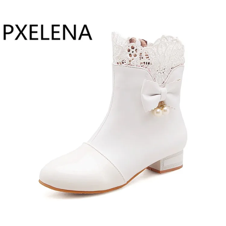 PXELENA 2018 милые ботильоны принцессы с бантом бабочкой для косплея девочек на низком