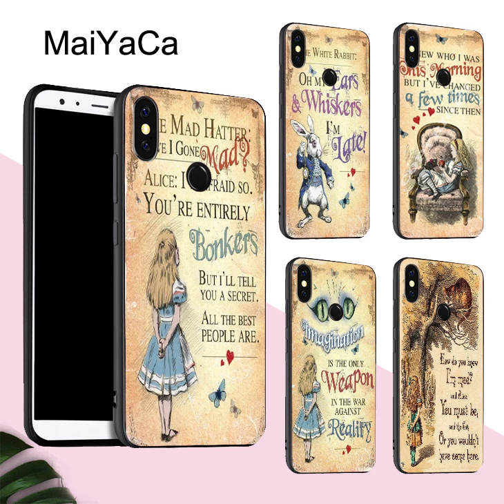 

MaiYaCa Alice in Wonderland Silicone Case For Xiaomi Redmi Note 5 Plus Mi 8 9 6X Note 7 Case Redmi 4X 6A 6 Pro S2 Max 2 3 Cover