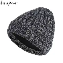 Мужская и Женская Зимняя Шапка-бини, Толстая Теплая Бархатная вязаная шапка для взрослых, черные, серые, красные двухслойные шапочки, шапочки, шапки унисекс