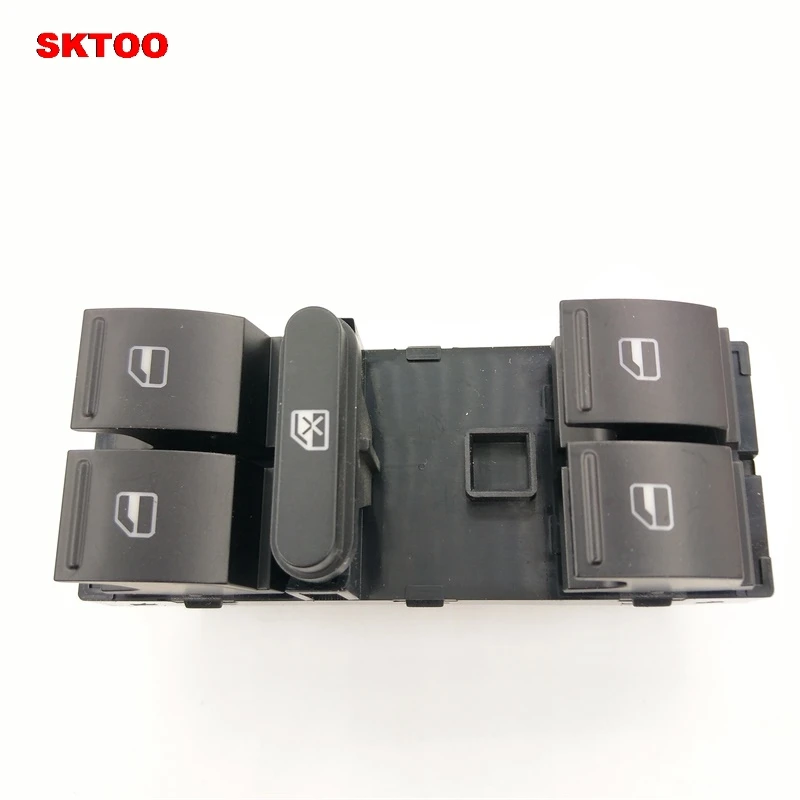 

SKTOO Car Window Lifter Switch Power Window Control Switch for Skoda Octavia Superb Yeti Fabia OEM 1Z0 959 858B green light