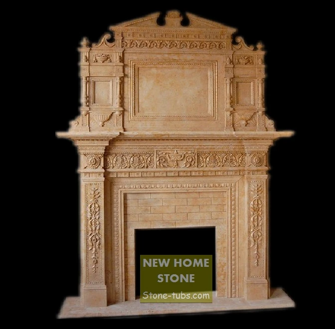 Large Fireplace Double Layer Tall Surround Livingroom Decorating