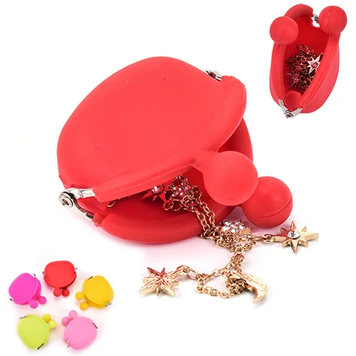 

1PCS Mini fashion cat style silicone coin purse baby Mini bag lady change purse women smart wallets kids gift