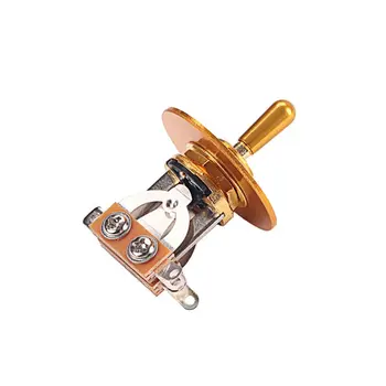 

Toggle Switch 3 Ways Pickup Selector Tone Conversion and Circle Ring For LP SG Electric Guitar Golden