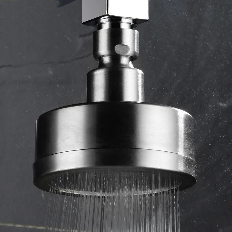 

brushed Drawing Pressurized Water-saving Flower Sprinkler Small Top Sprinkler Bathroom Shower Sprinkler Removable Lotus Head